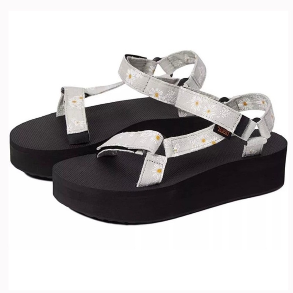 Teva Sandals with Floral Daisy Pattern